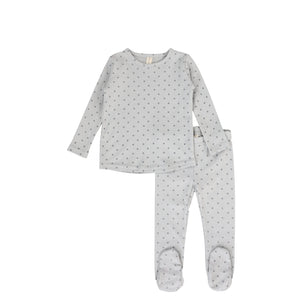 Diamond dot 2 pc set - Pale blue