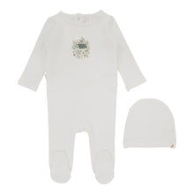 Load image into Gallery viewer, French terry print layette set - Winter white/doll house
