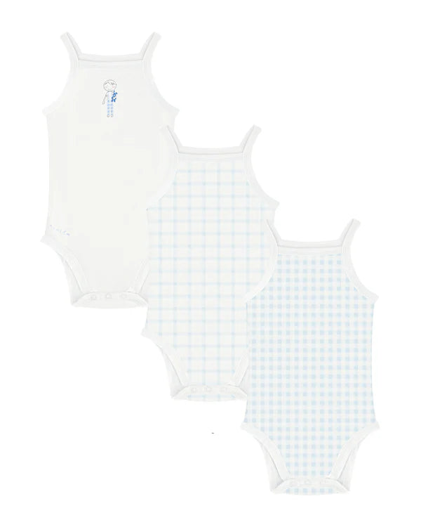 Aime's boys gingham sleeveless undershirts