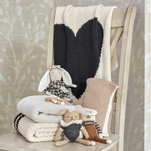 Load image into Gallery viewer, Domani black heart baby blanket
