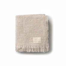 Load image into Gallery viewer, Domani Waffle Muslin Cream Baby Blanket
