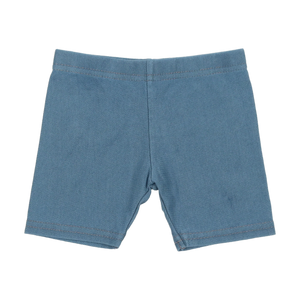 Jean biker shorts - midwash