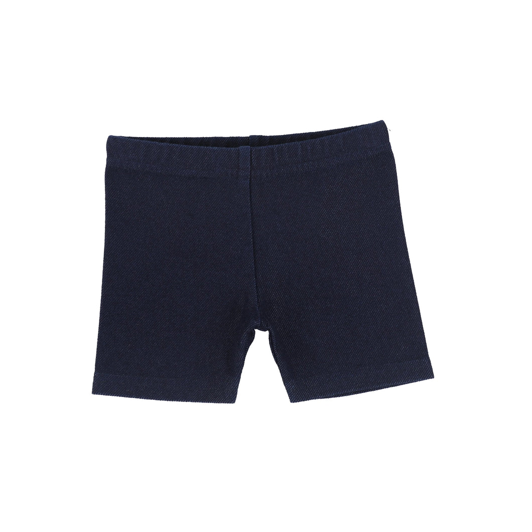 Jean biker shorts - dark jean
