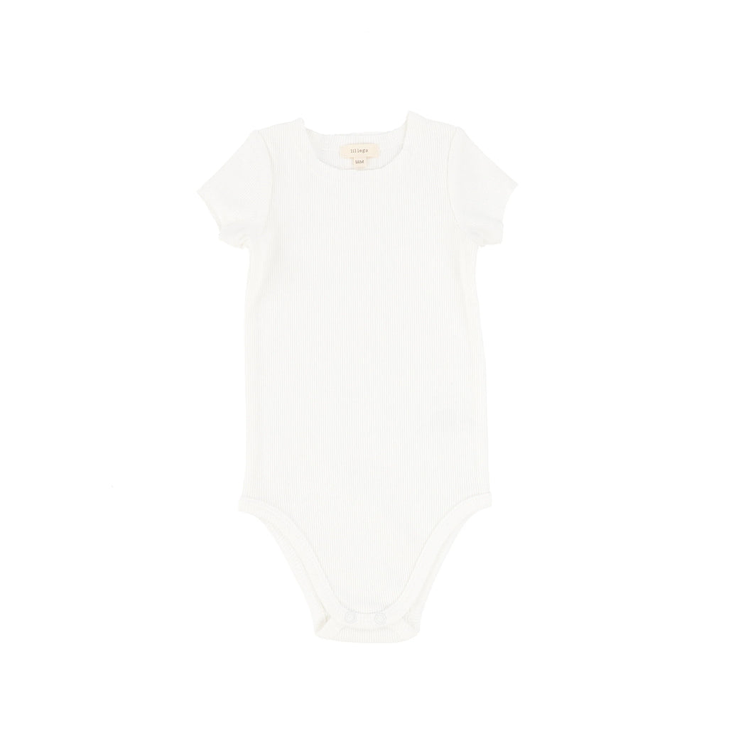 Short sleeve onesie - winter white