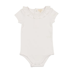 Ruffle onesie - winter white