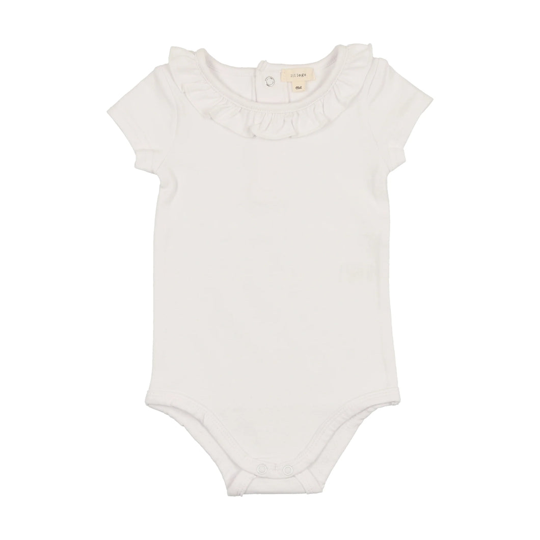 Ruffle onesie - winter white
