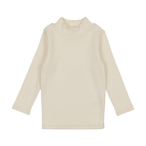 Ribbed mock neck - Ivory