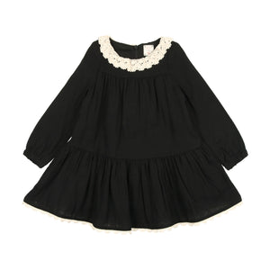 Black collar dress