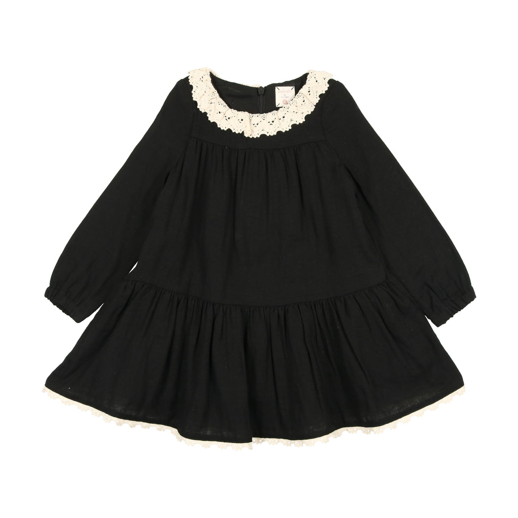 Black collar dress
