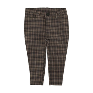 Pants - Navy/brown plaid