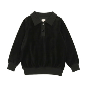 Velour polo - Black