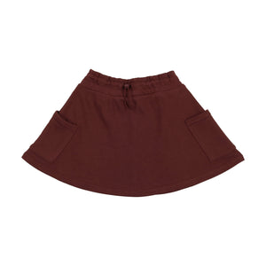 Sweatshirt toggle skirt - Burgundy