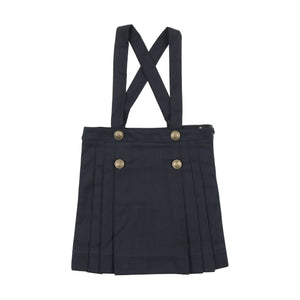 Pleated suspender skirt - Navy