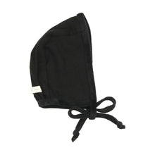 Load image into Gallery viewer, Velour trim footie and bonnet - Black
