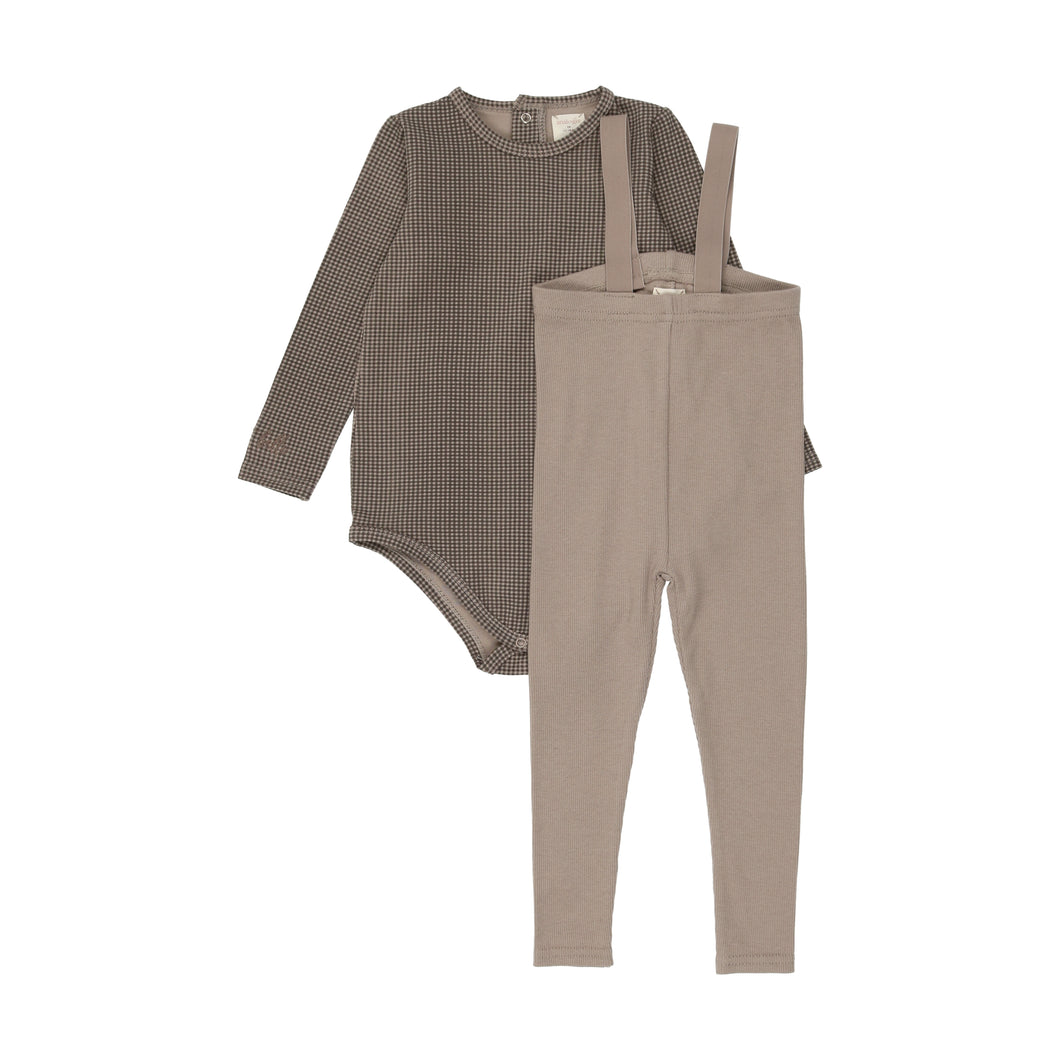 Tiny check set - Brown