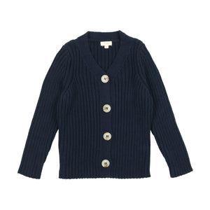 Knit V Cardigan - Navy
