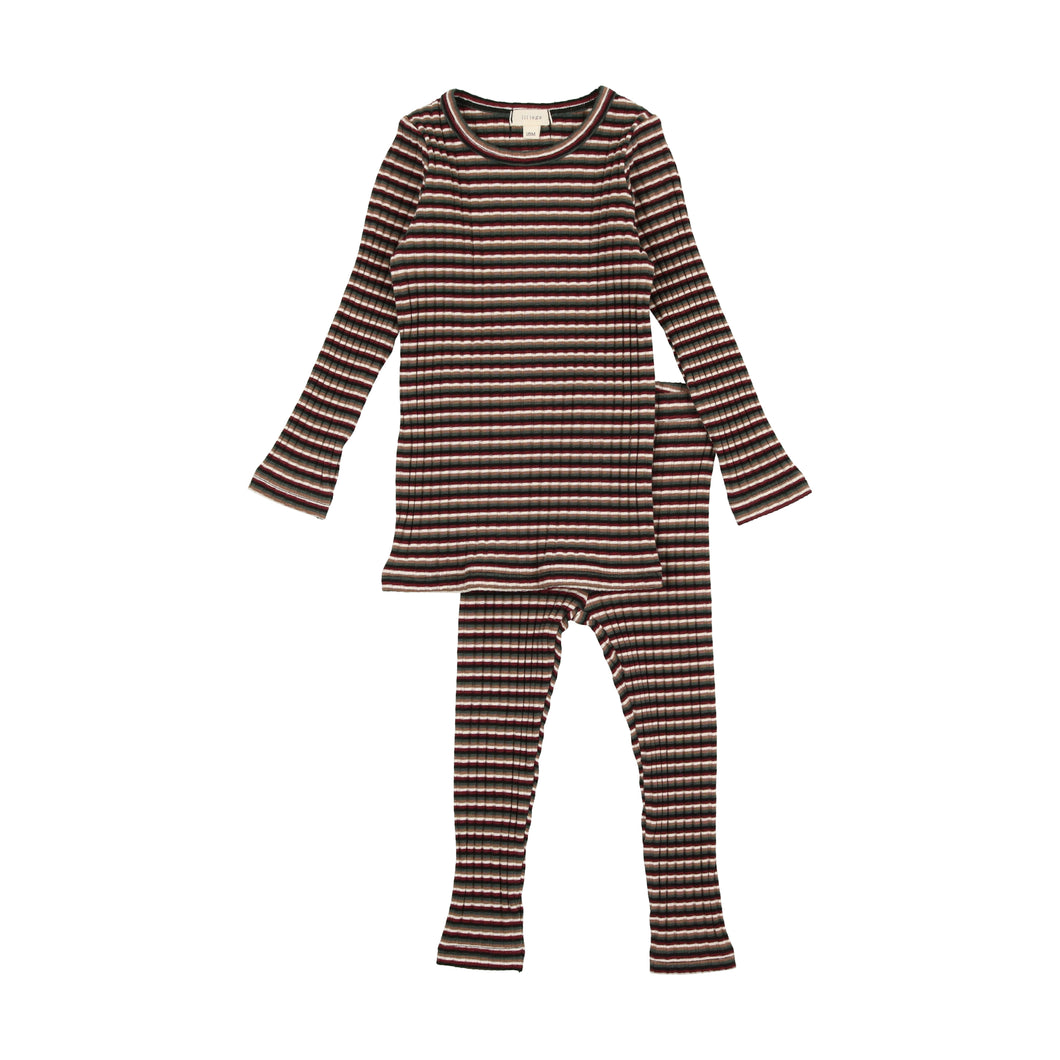 Striped ribbed set - Multicolor