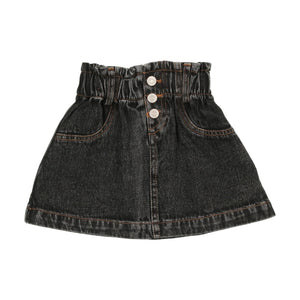 Paperbag skirt - black wash