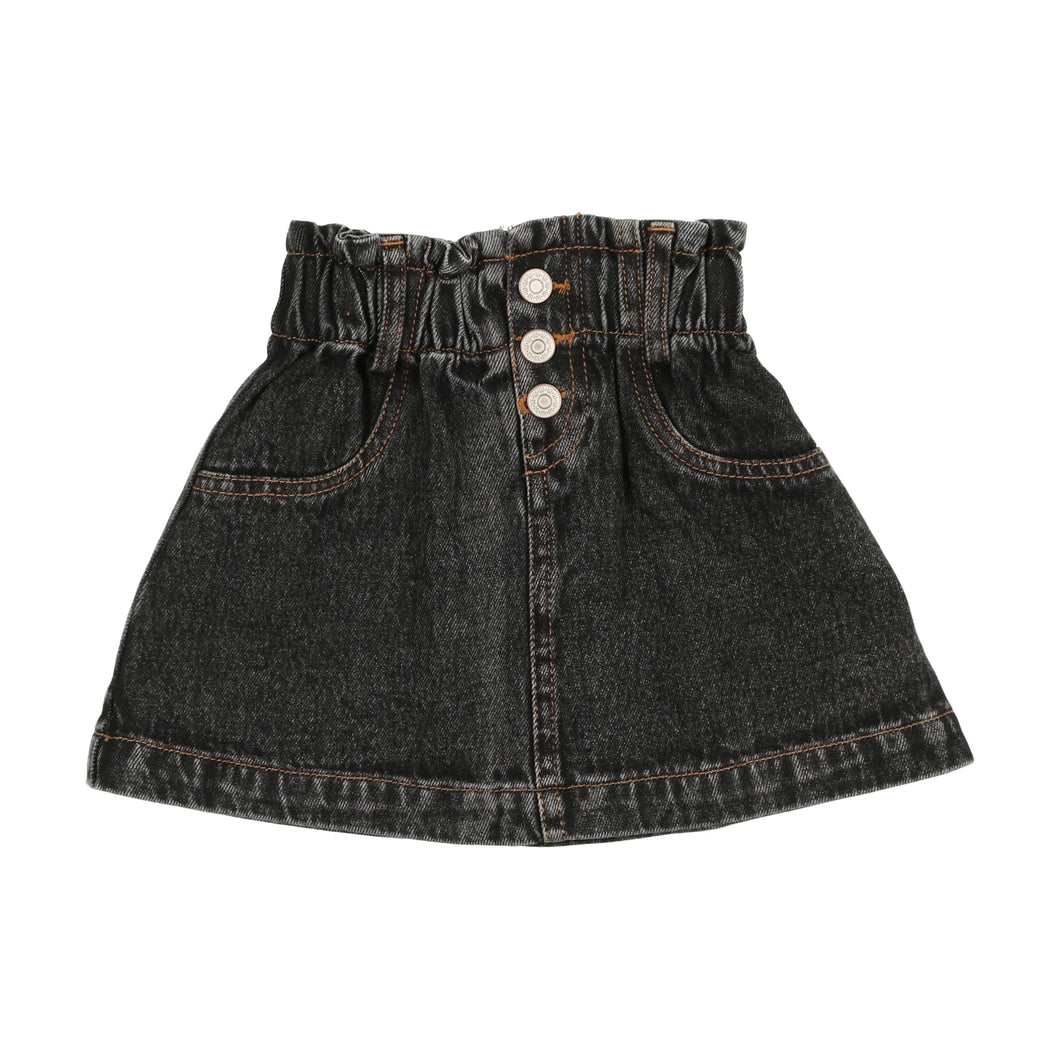 Paperbag skirt - black wash