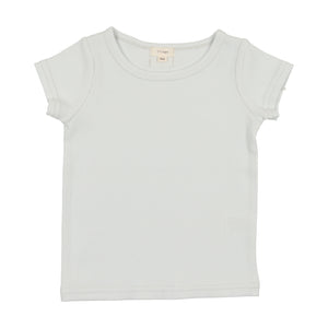 Ribbed tee short sleeve - pure white