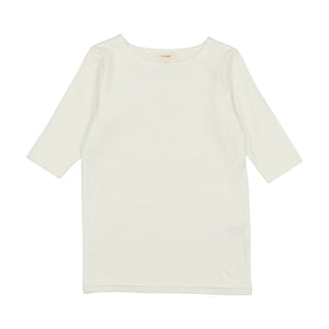 Bamboo tee 3/4 sleeve - winter white
