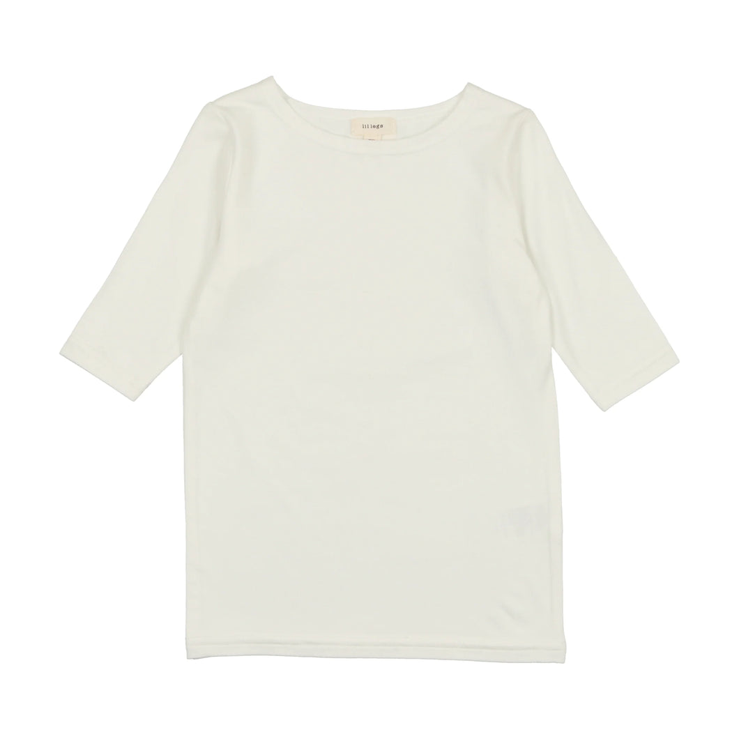 Bamboo tee 3/4 sleeve - winter white