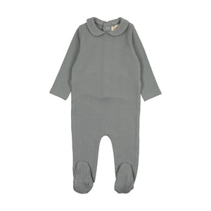 Pointelle footie - Dove