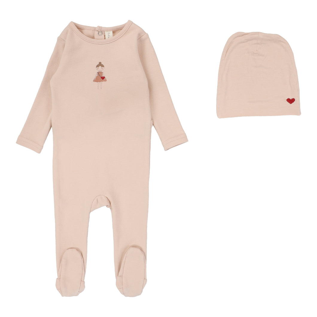Doll footie set - Pink