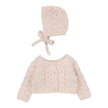 Load image into Gallery viewer, Popcorn weave cardigan set - Petal
