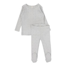Load image into Gallery viewer, Linear print long sleeve set - light blue
