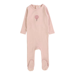 Single hot air balloon footie - peach
