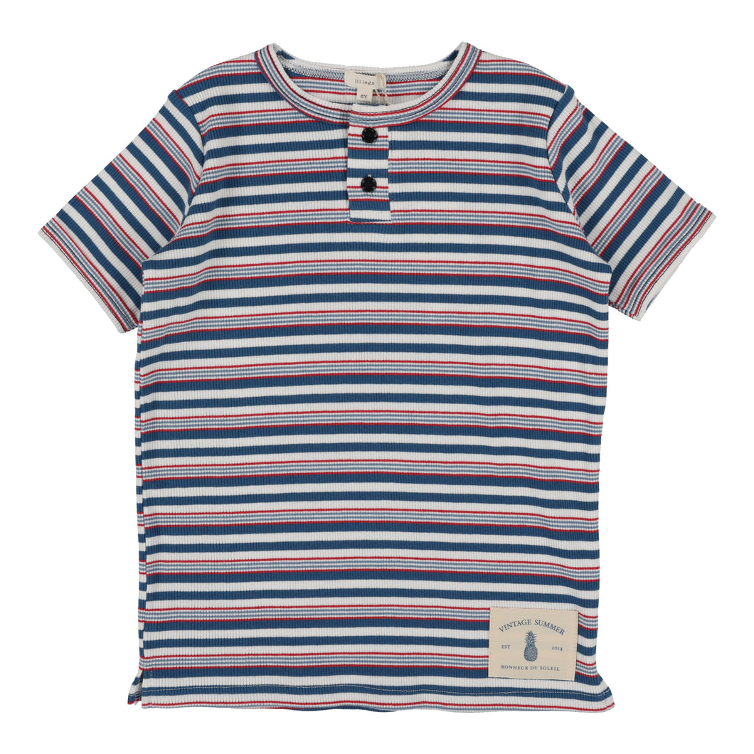 Boys henley tee and shorts set - Multistripe