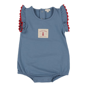 Ruffle romper - blue