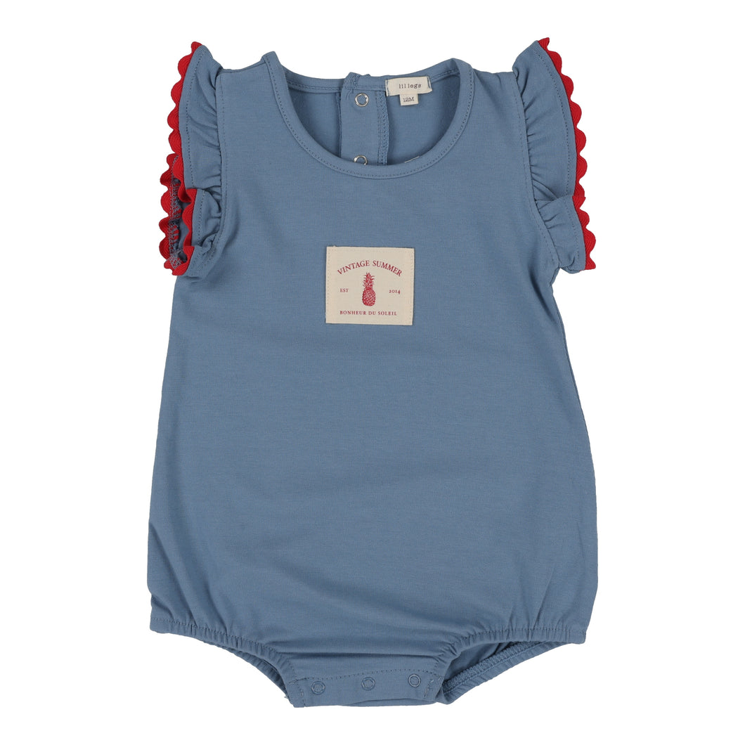 Ruffle romper - blue