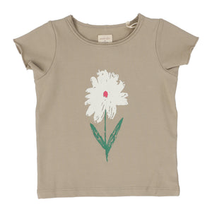 Flower tee and bloomer set - Taupe