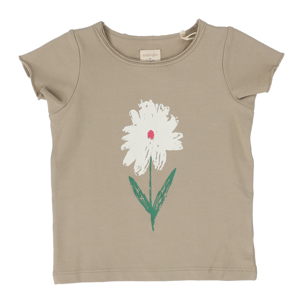 Flower tee and bloomer set - Taupe