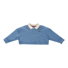 Load image into Gallery viewer, Girls polo long sleeve and pleated skirt set - Light blue
