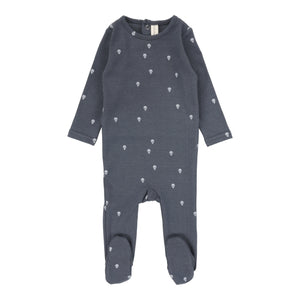 Hot air balloon footie - Off navy