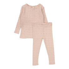 Load image into Gallery viewer, Linear print long sleeve set - shell pink
