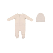 Load image into Gallery viewer, Natural signature solid footie and beanie
