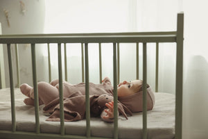 Mauve dotted pointelle layette set