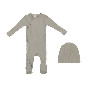 Sage season's pallette rib footie and beanie