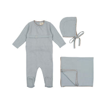 Load image into Gallery viewer, Romeo - Beau blue knit layette set
