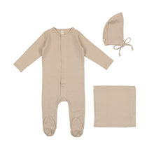 Load image into Gallery viewer, Sand dotted pointelle layette set
