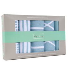 Load image into Gallery viewer, 5-pack reversible burp cloths - Teal
