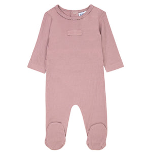 Mauve twill tape footie