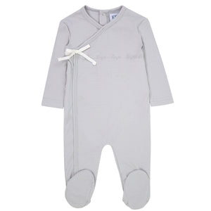Blue love wrap footie and hat
