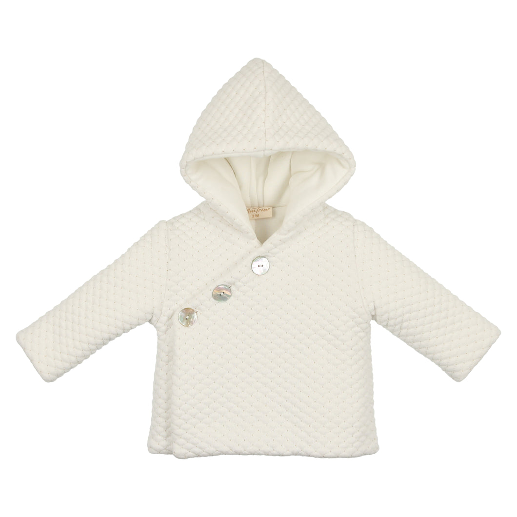 Diamond stitches jacket - ivory