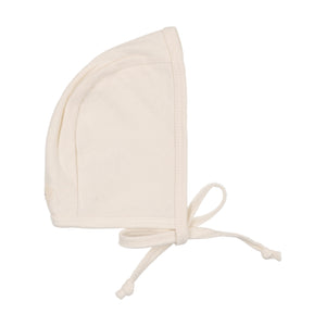 Vanilla dotted pointelle footie and bonnet