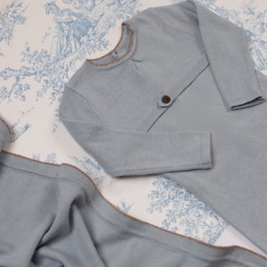 Romeo - Beau blue knit layette set